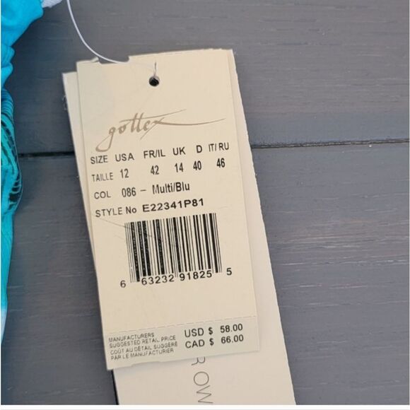 Gottex Aqua Fresco High Waist Bikini Bottom size 12 - Picture 4 of 4